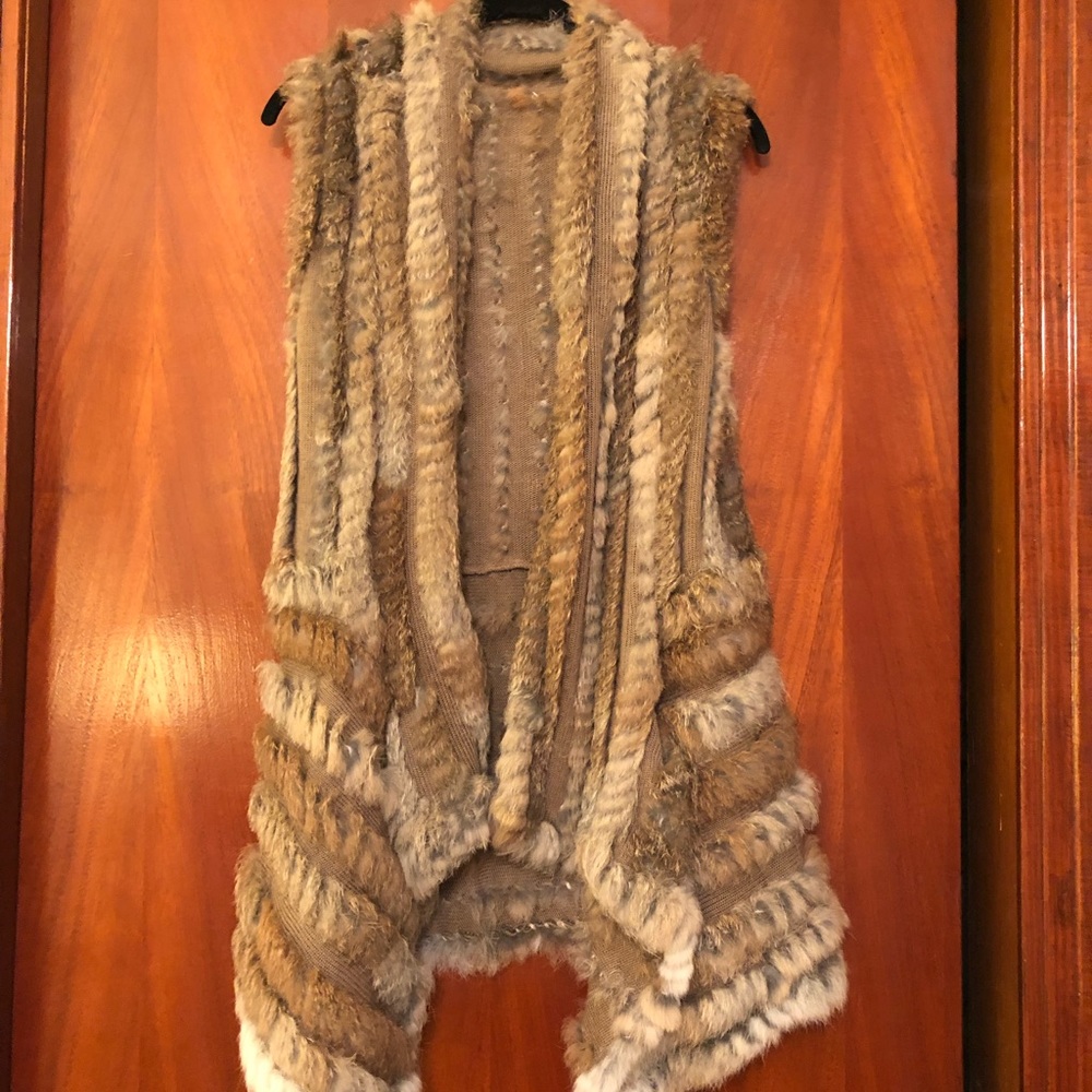 Rabbit fur vest
